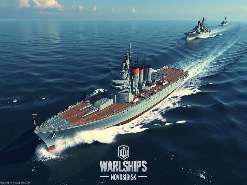 World of Warships Novosibirsk जहाज एक्शन शॉट
