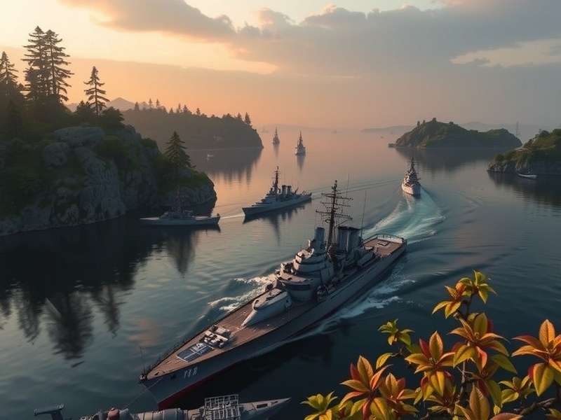 World of Warships Hill पर विभिन्न जहाजों का बेड़ा