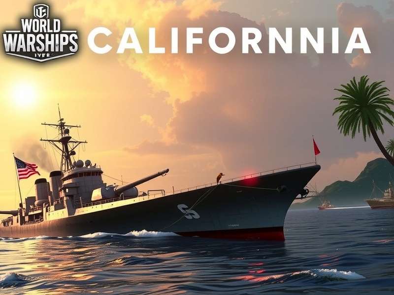USS California युद्धपोत World of Warships में लड़ाई के दौरान