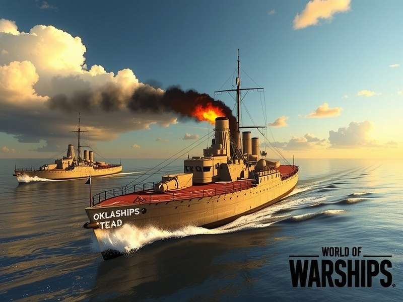 वर्ल्ड ऑफ वॉरशिप्स में USS ओकलाहोमा का गेमप्ले दृश्य