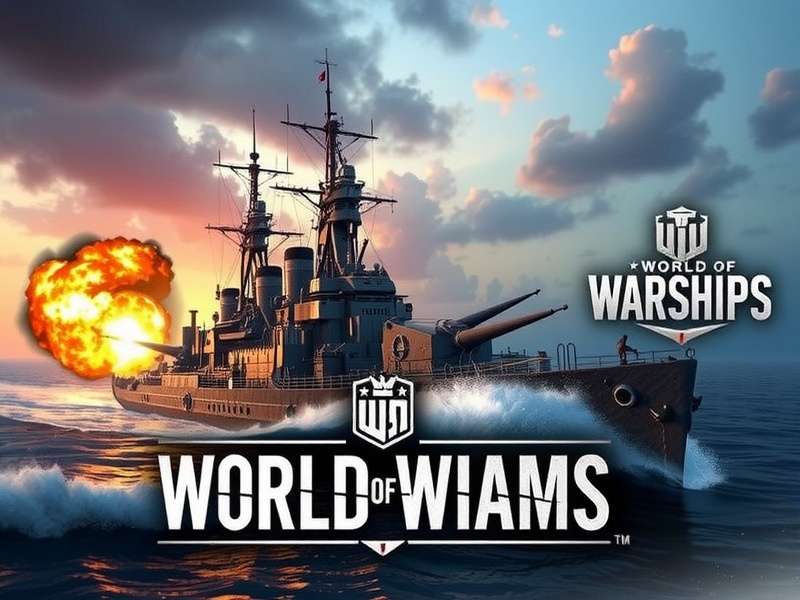World of Warships बैटलशिप रणनीति दिखाता चित्र