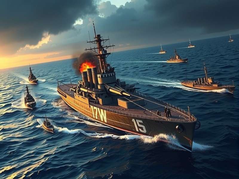 World of Warships में भारतीय खिलाड़ियों की टीम युद्ध - नौसेना युद्ध का दृश्य