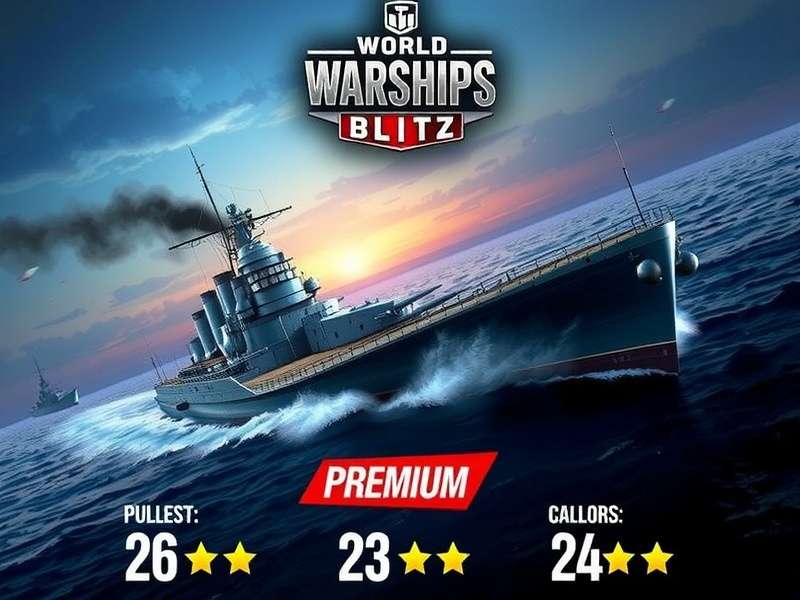 World of Warships Blitz Premium Shop इंटरफ़ेस दिखाता हुआ चित्र