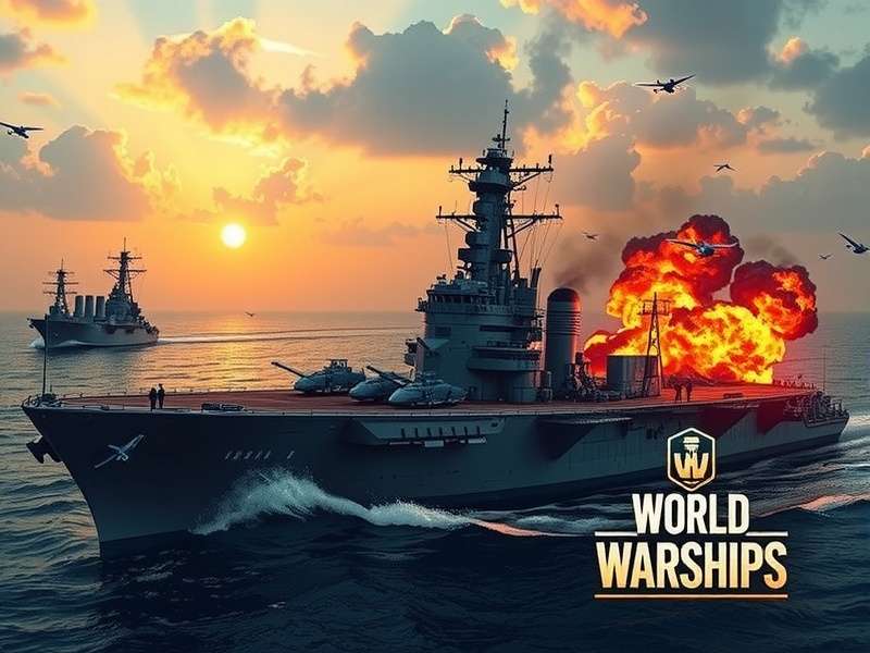 वर्ल्ड ऑफ वॉरशिप्स एयरक्राफ्ट कैरियर से विमान हमला करते हुए