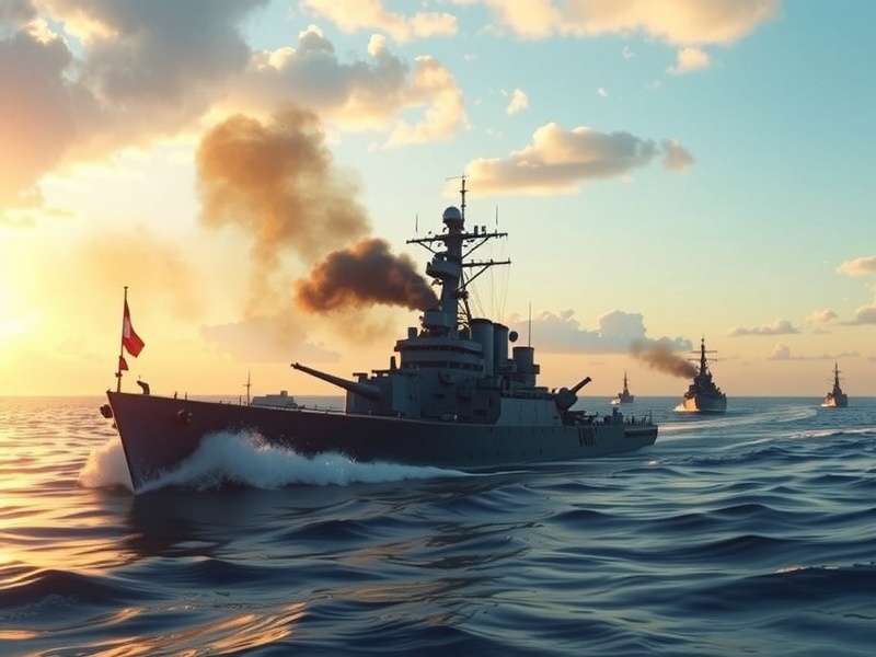 USS Iowa battleship firing its main guns in World of Warships