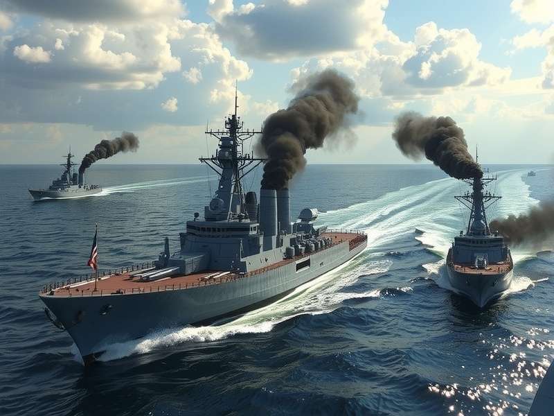 A dramatic in-game screenshot of a battleship firing its main batteries at dusk in World of Warships