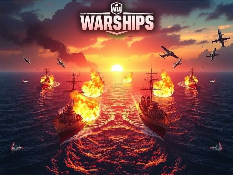 Battleship firing its main guns in World of Warships