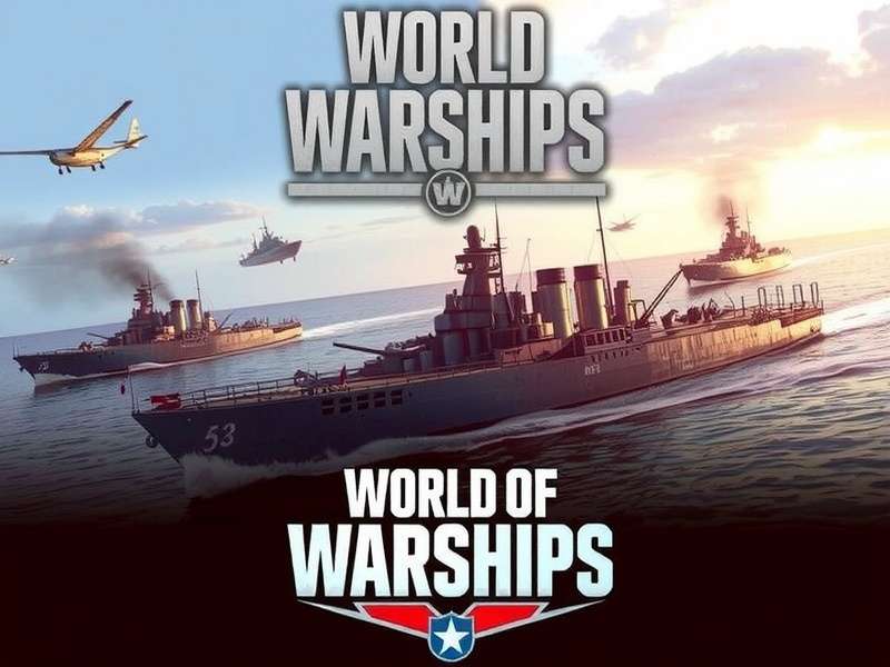 World of Warships gameplay featuring multiple ship classes in battle