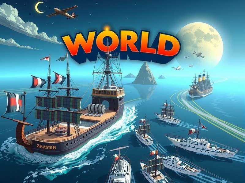 A dramatic battle scene in World of Warships featuring multiple ship classes engaging in combat