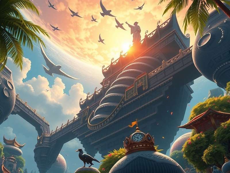 A majestic battleship firing its main batteries at sunset in World of Warships