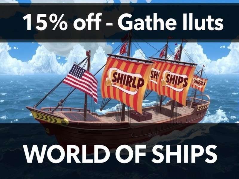 A dramatic battle scene from World of Warships featuring multiple ship classes engaged in combat