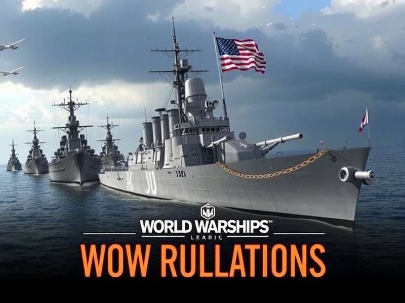 World Warships intense naval battle scene