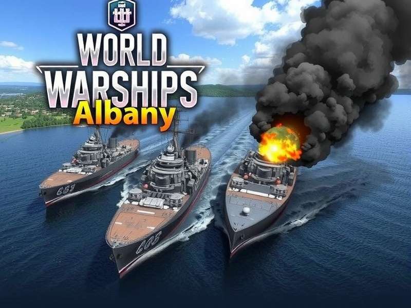 Historical photograph of the USS Albany protected cruiser at sea