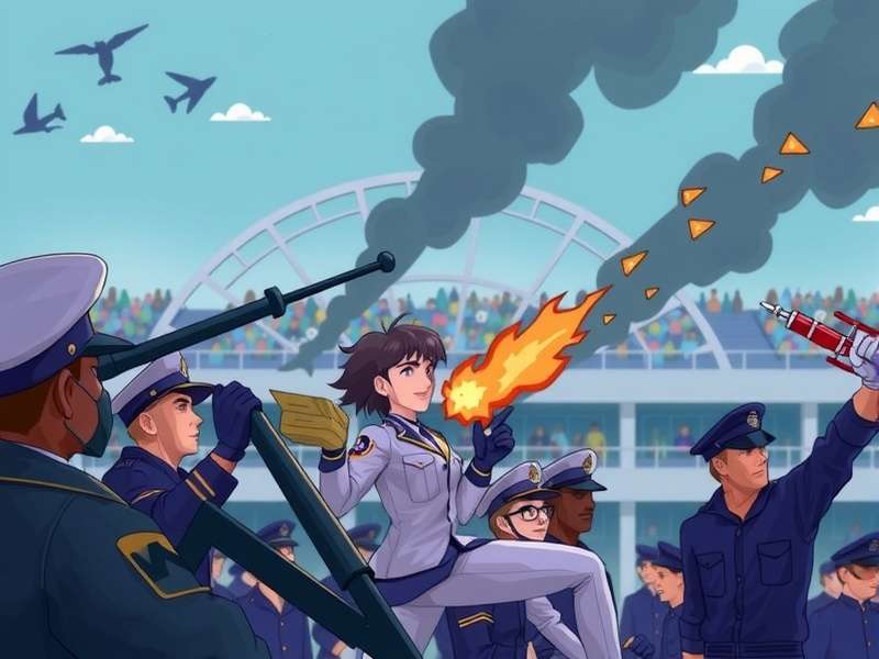 World of Warships battleship firing its main guns during a dramatic battle