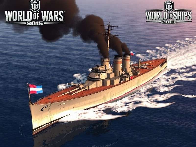 World of Warships fleet engagement in stormy seas