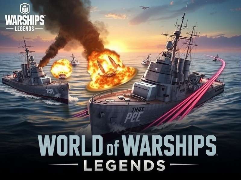 Intense naval battle in World of Warships Legends