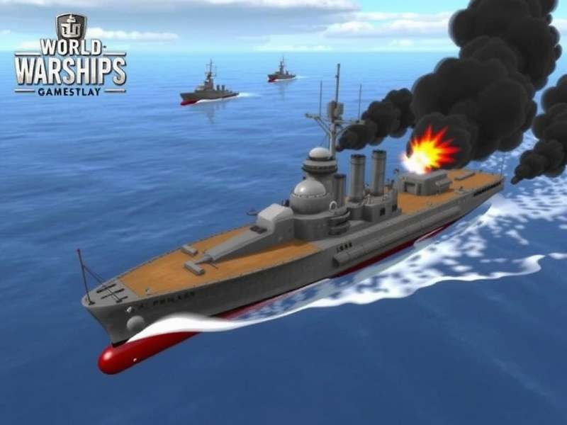 World of Warships tactical map showing ship positions and firing lines