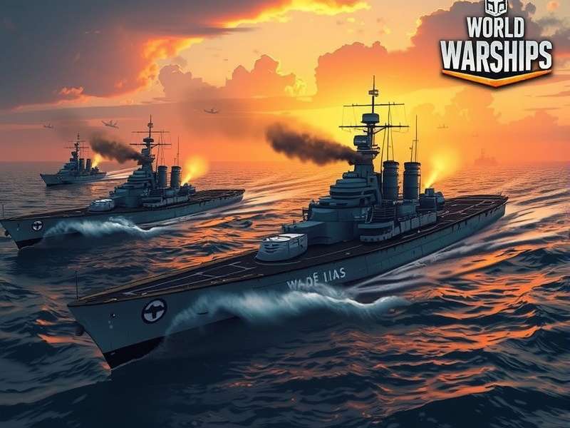 USS Iowa firing its main guns in World of Warships