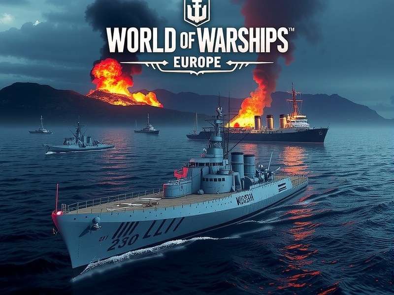 World Of Warships Europe – naval battle scene with European warships