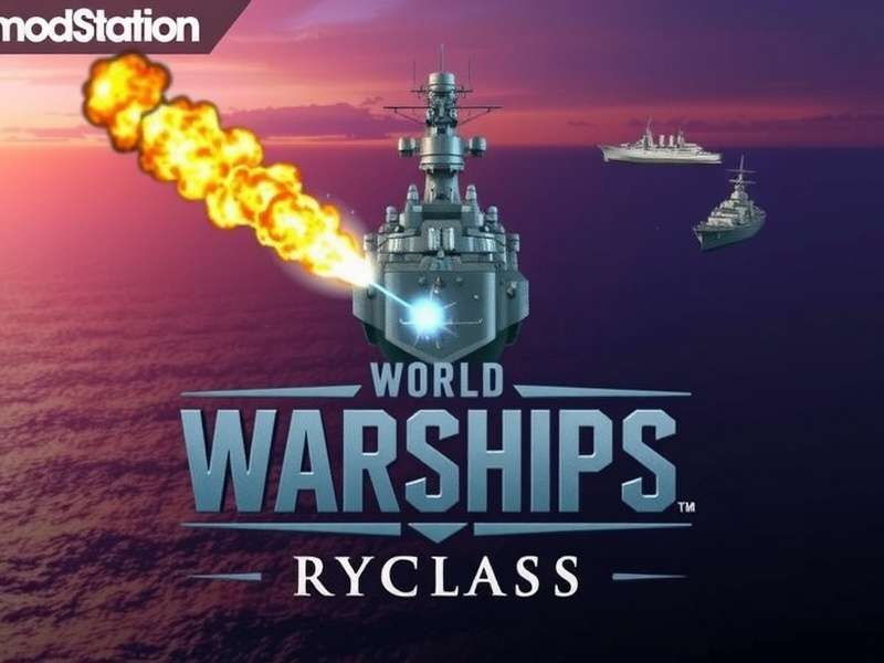 World of Warships Modstation dashboard showing mod manager interface with ship silhouettes and mod categories