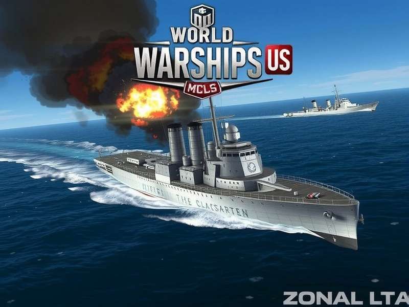US Navy battleship sailing in formation during naval exercises, representing World of Warships US fleet power