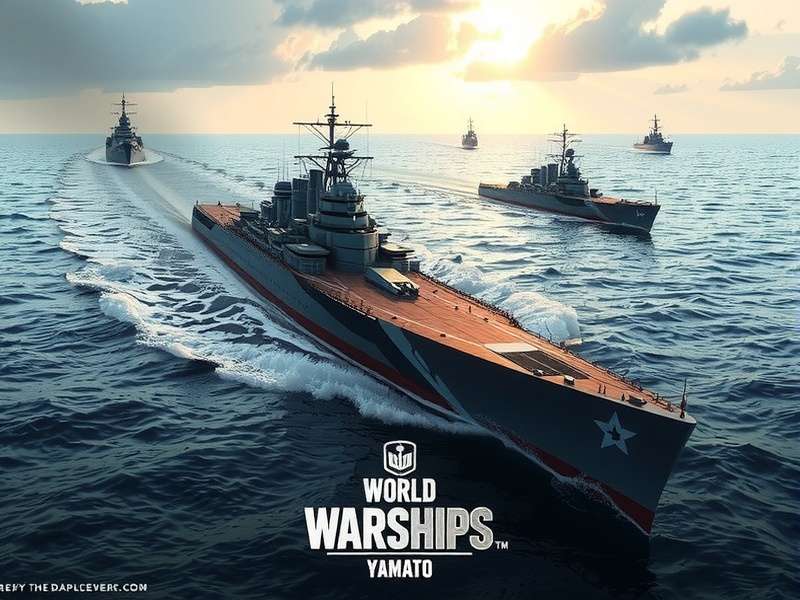 World Of Warships Yamato battleship sailing in the Indian Ocean – majestic 460 mm guns