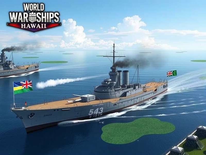 USS Hawaii CB-3 World of Warships Tier VII premium cruiser sailing at full speed