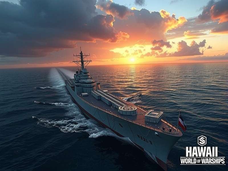 USS Hawaii World of Warships — Tier VIII Premium Cruiser at sea