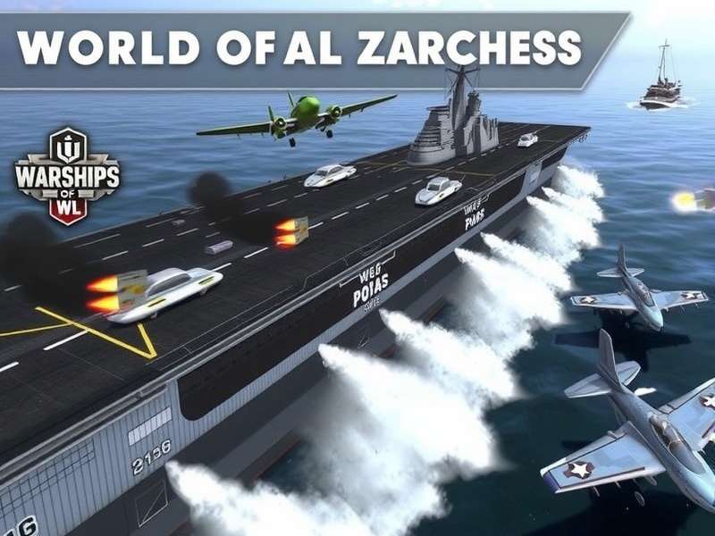World of Warships Aircraft Carrier fleet sailing in formation during a sortie in the Indian Ocean