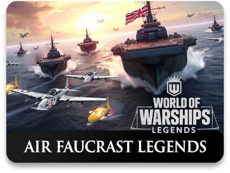 World of Warships Legends Aircraft Carrier in battle — squadrons launching from deck at sunset