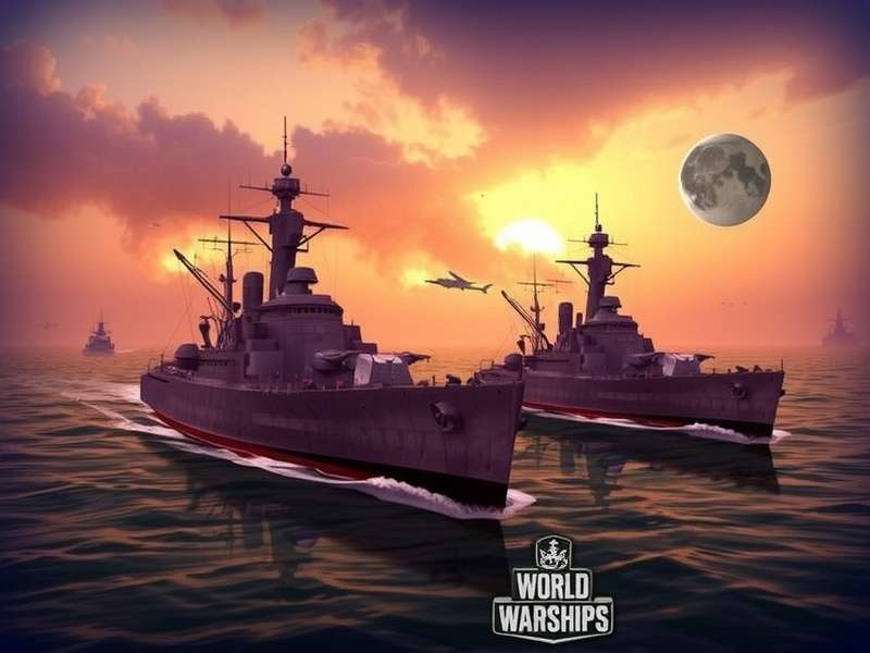 World of Warships North America fleet lineup in battle formation