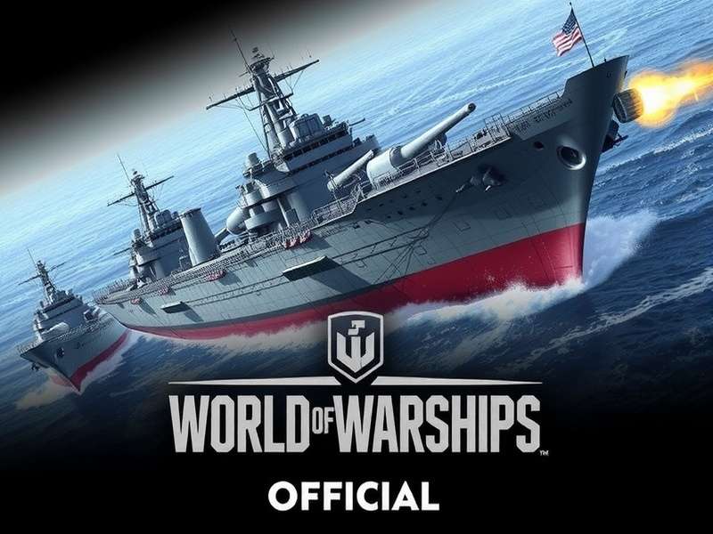 World of Warships battle fleet with multiple warships engaged in naval combat