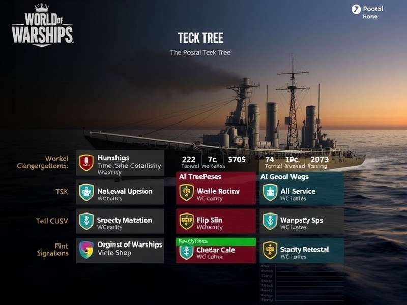 World of Warships tech tree overview showing all ship branches with Indian captain theme